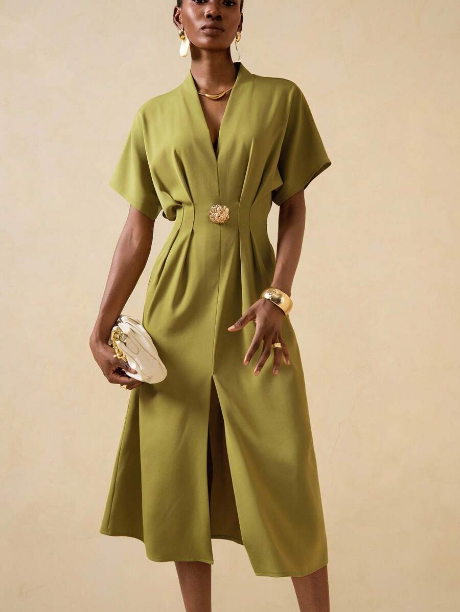 Rochie midi SHEIN, verde