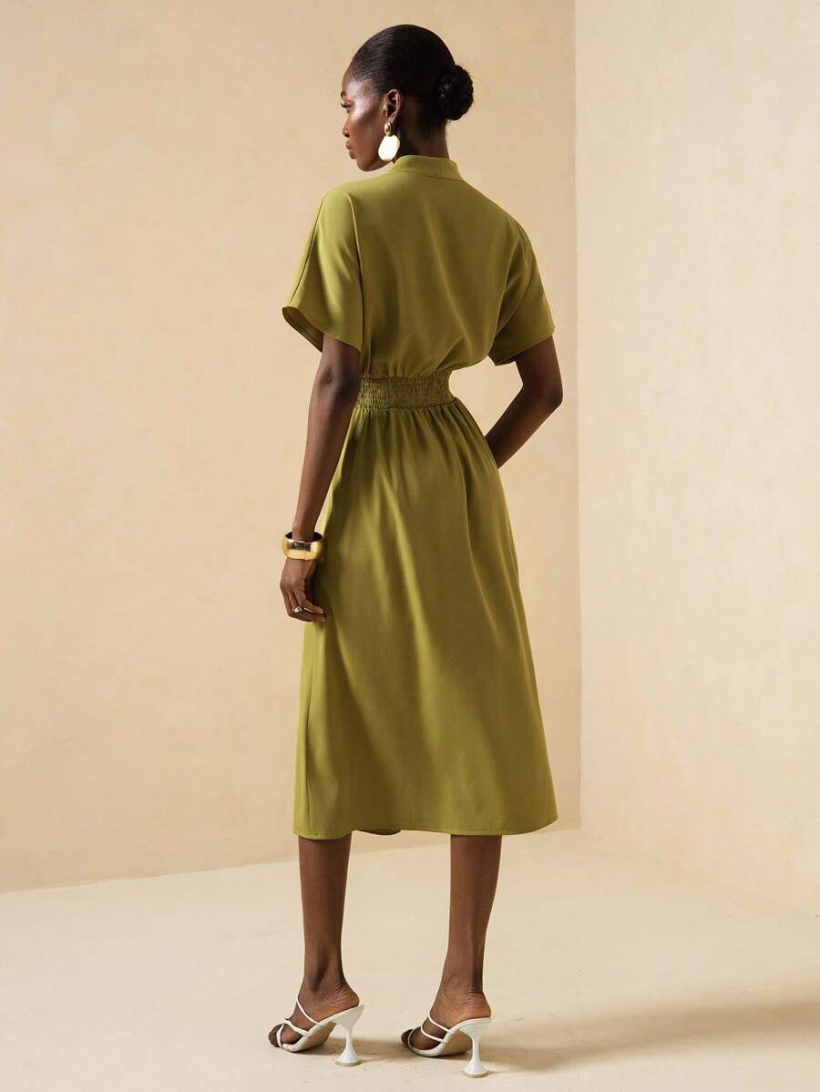 Rochie midi SHEIN, verde