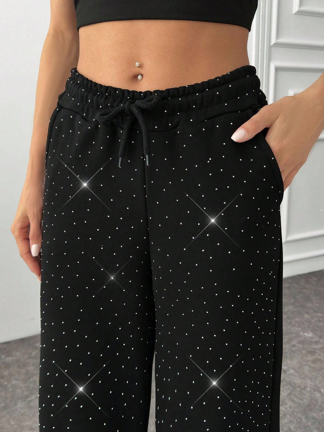 Pantaloni de trening Shein, negru