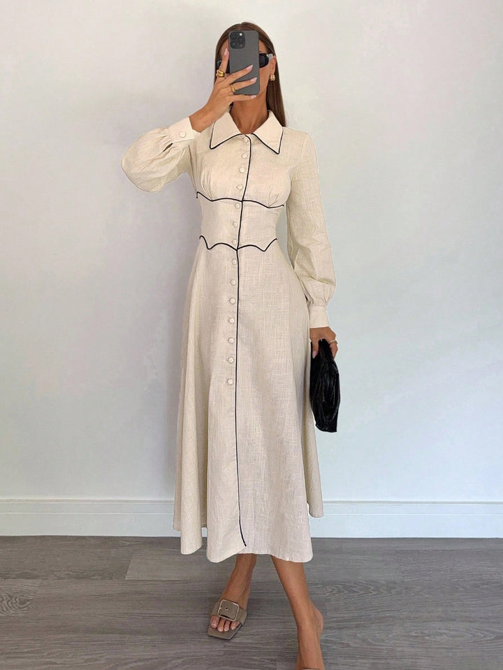 Rochie maxi SHEIN, bej