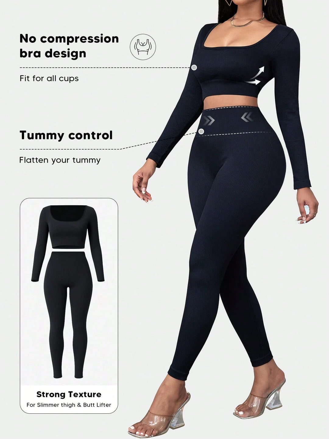 Bluză sport SHEIN, negru