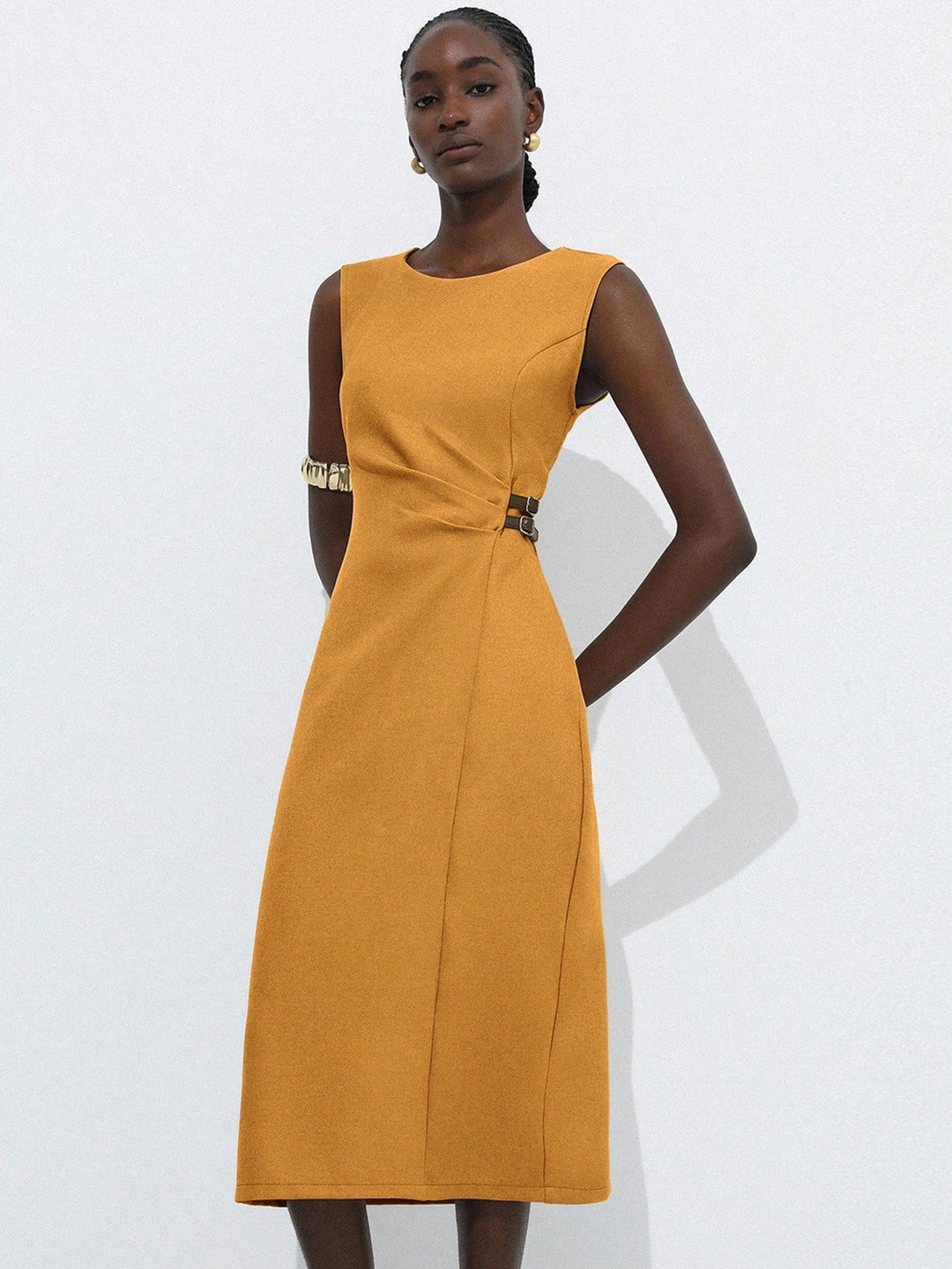 Rochie midi SHEIN, portocaliu