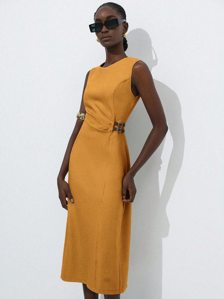 Rochie midi SHEIN, portocaliu