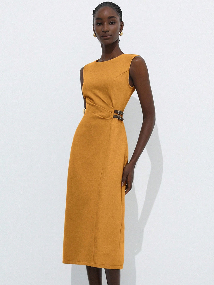 Rochie midi SHEIN, portocaliu