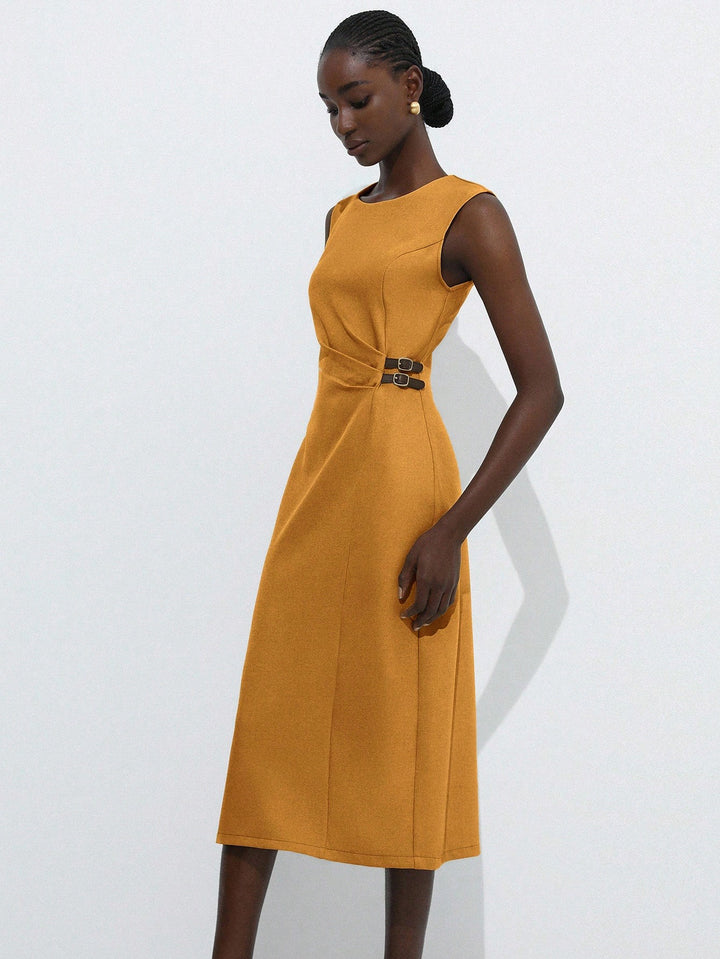 Rochie midi SHEIN, portocaliu