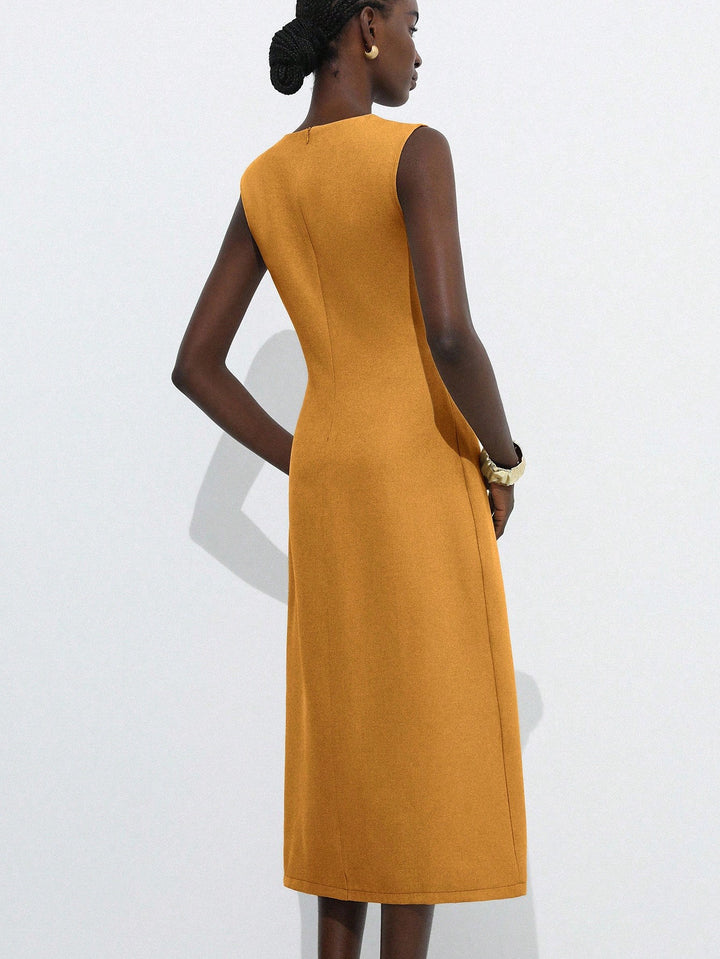 Rochie midi SHEIN, portocaliu