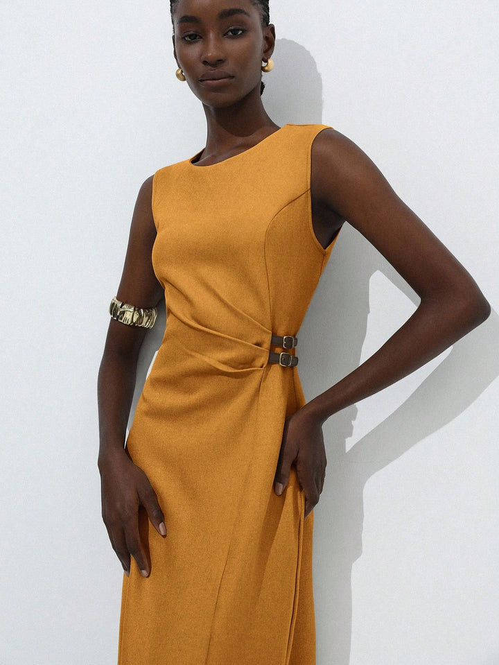 Rochie midi SHEIN, portocaliu
