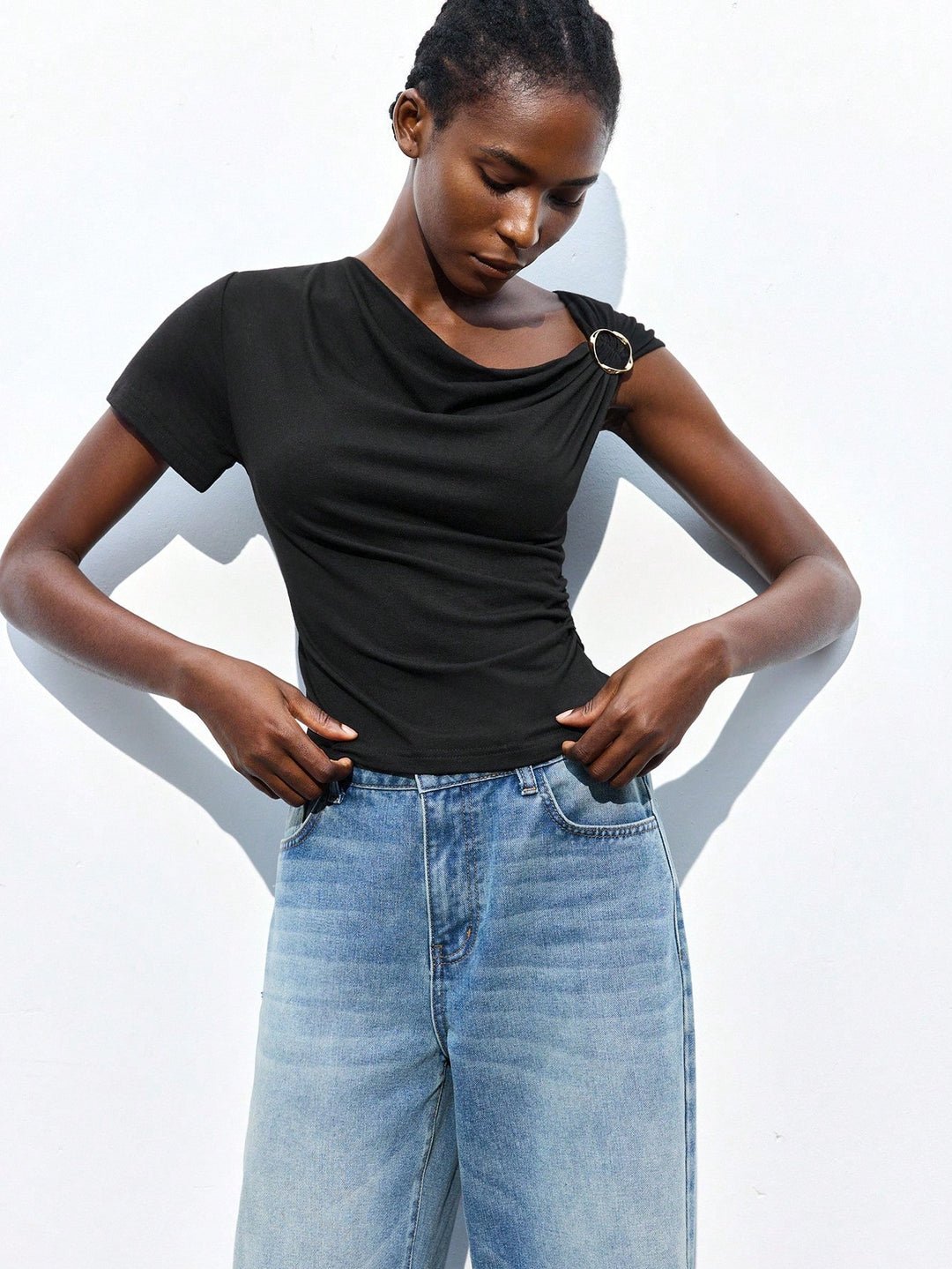 Top SHEIN, negru