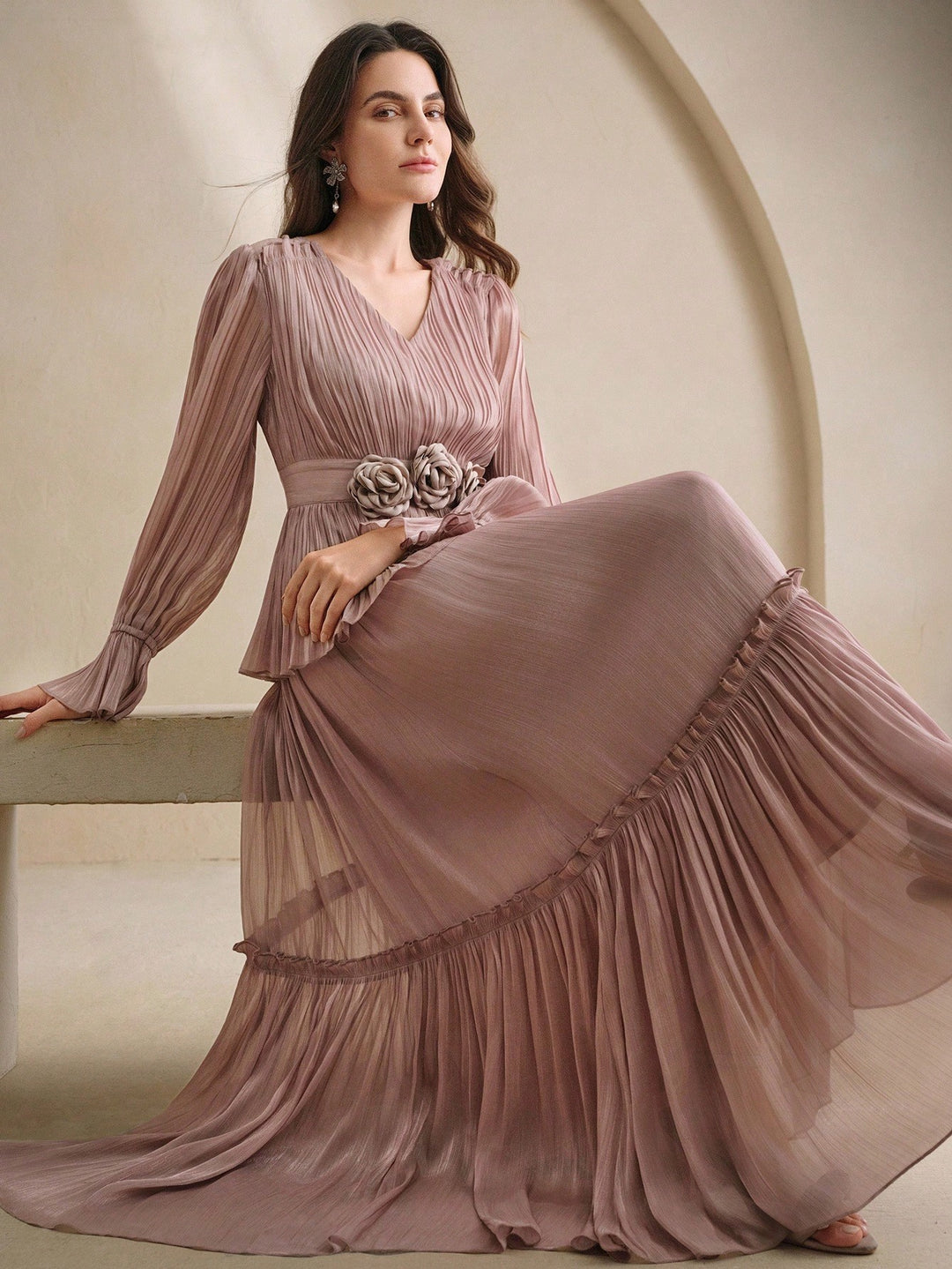 Rochie maxi SHEIN, vișiniu