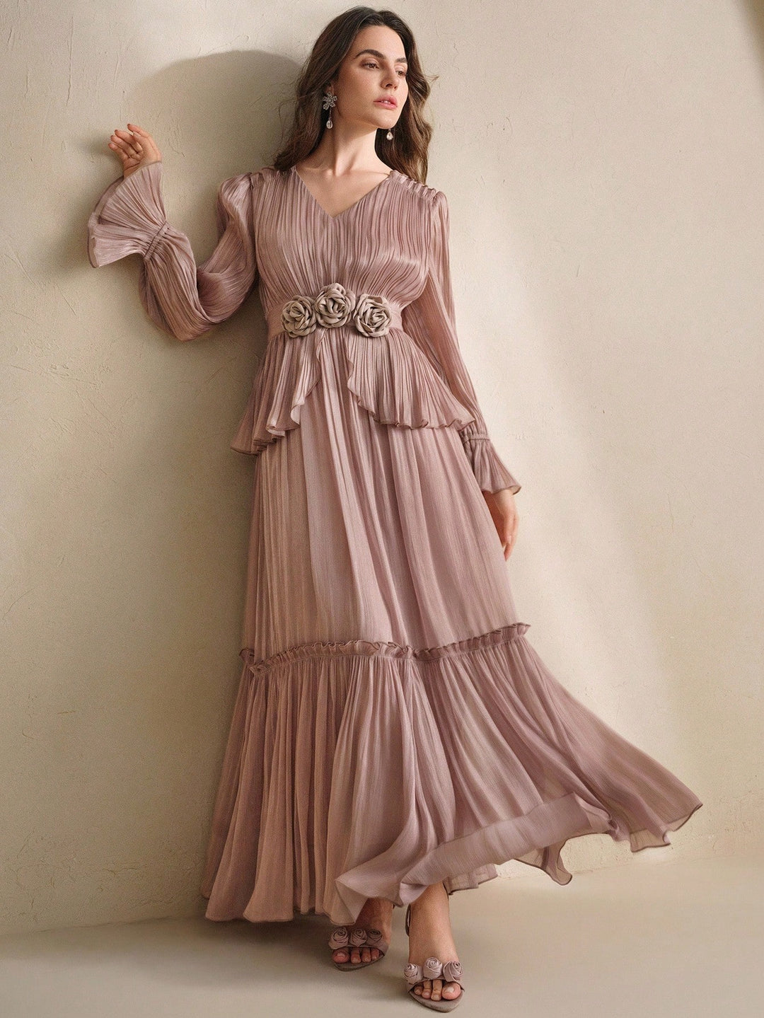 Rochie maxi SHEIN, vișiniu