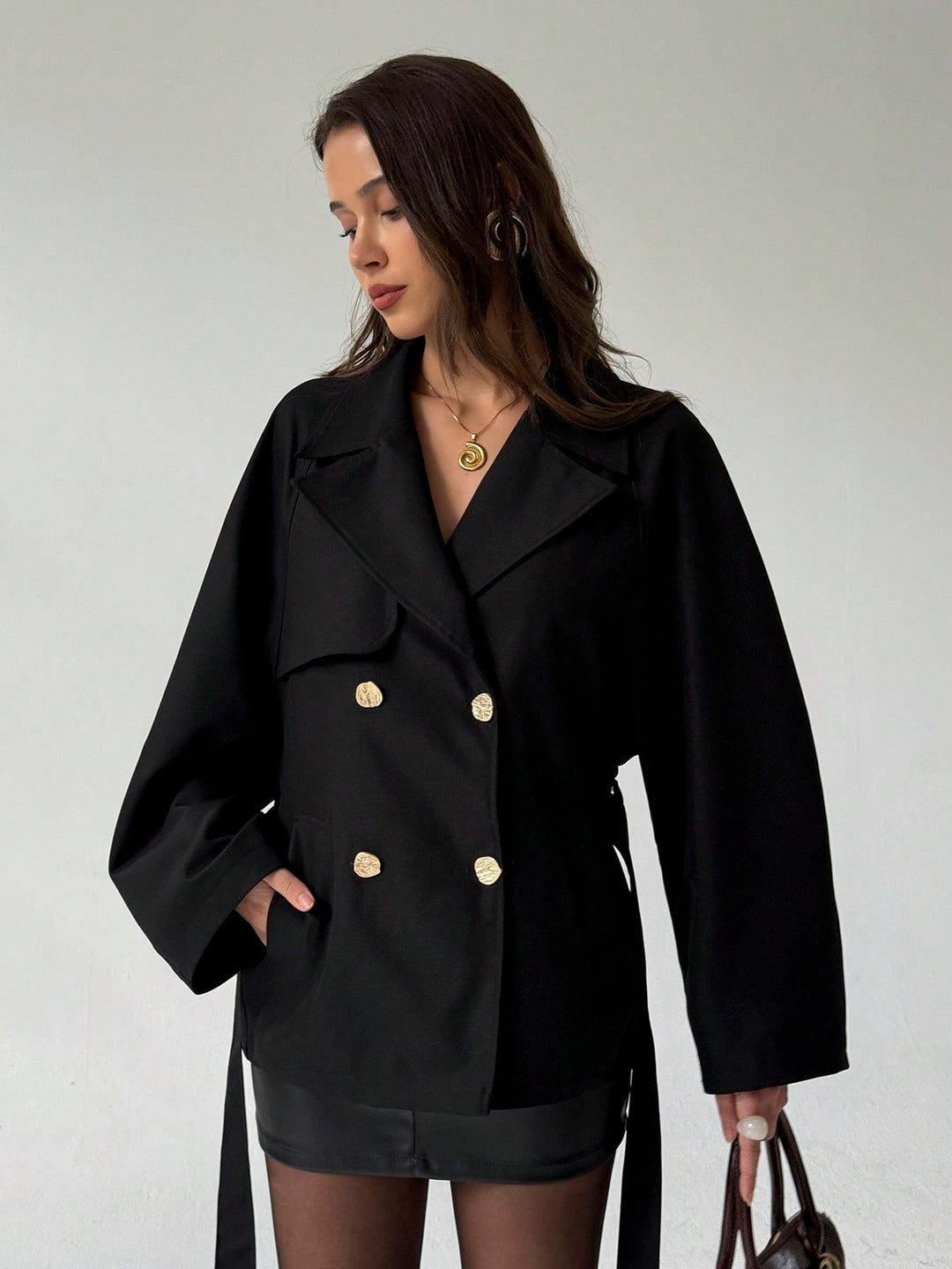 Trench SHEIN, negru