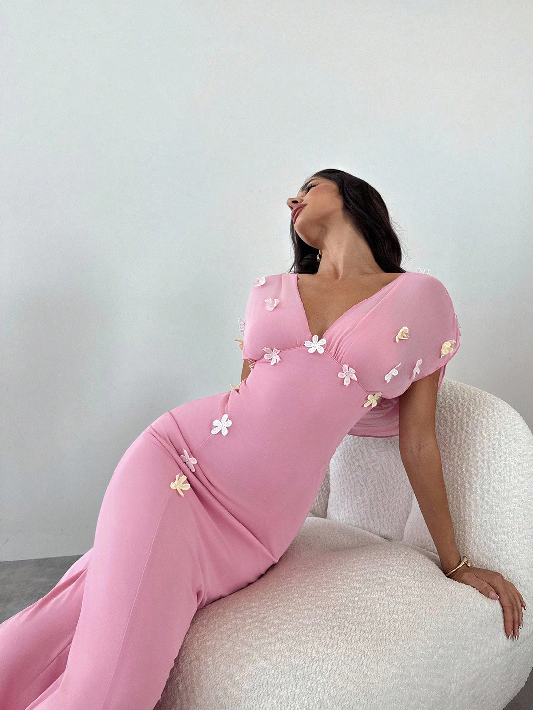 Rochie maxi SHEIN, roz