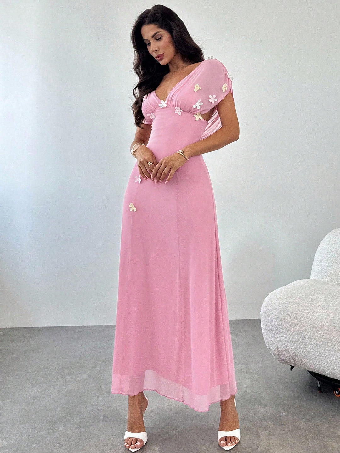 Rochie maxi SHEIN, roz