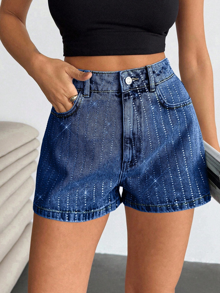 Pantaloni scurți SHEIN, albastru