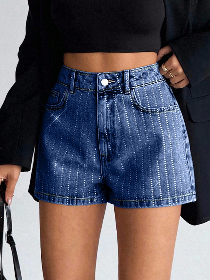 Pantaloni scurți SHEIN, albastru
