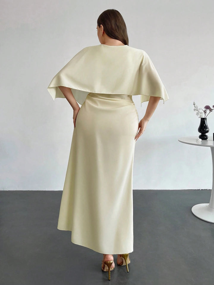 Rochie maxi Shein Curve+, crem