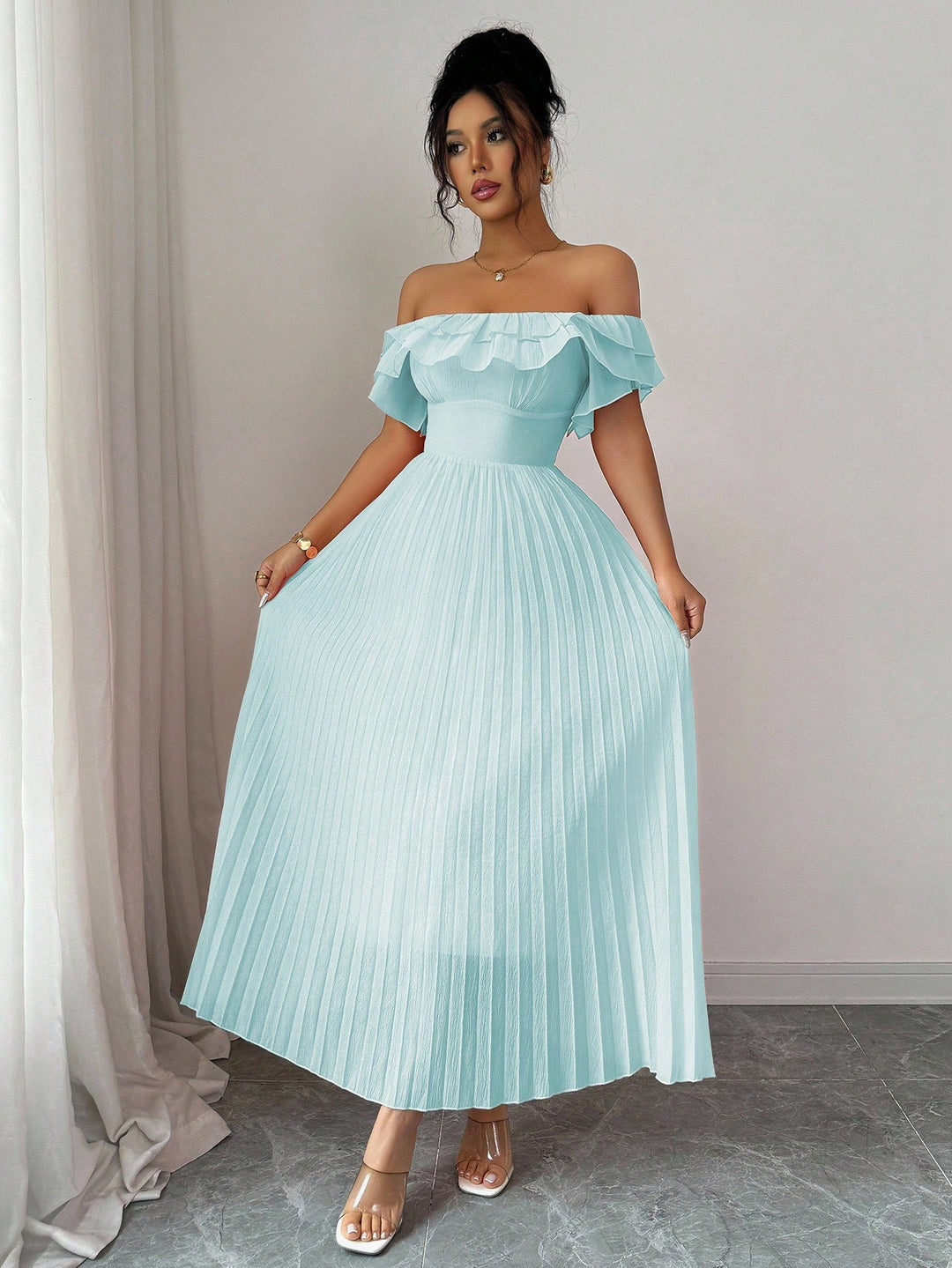 Rochie midi SHEIN, turcoaz