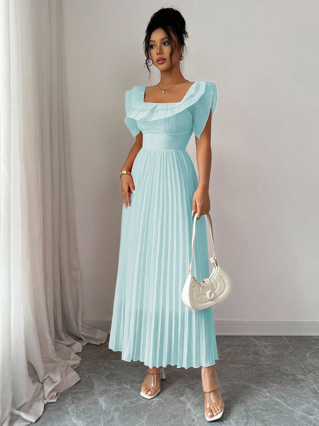 Rochie midi SHEIN, turcoaz