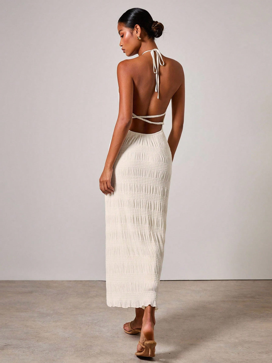 Rochie maxi SHEIN, bej