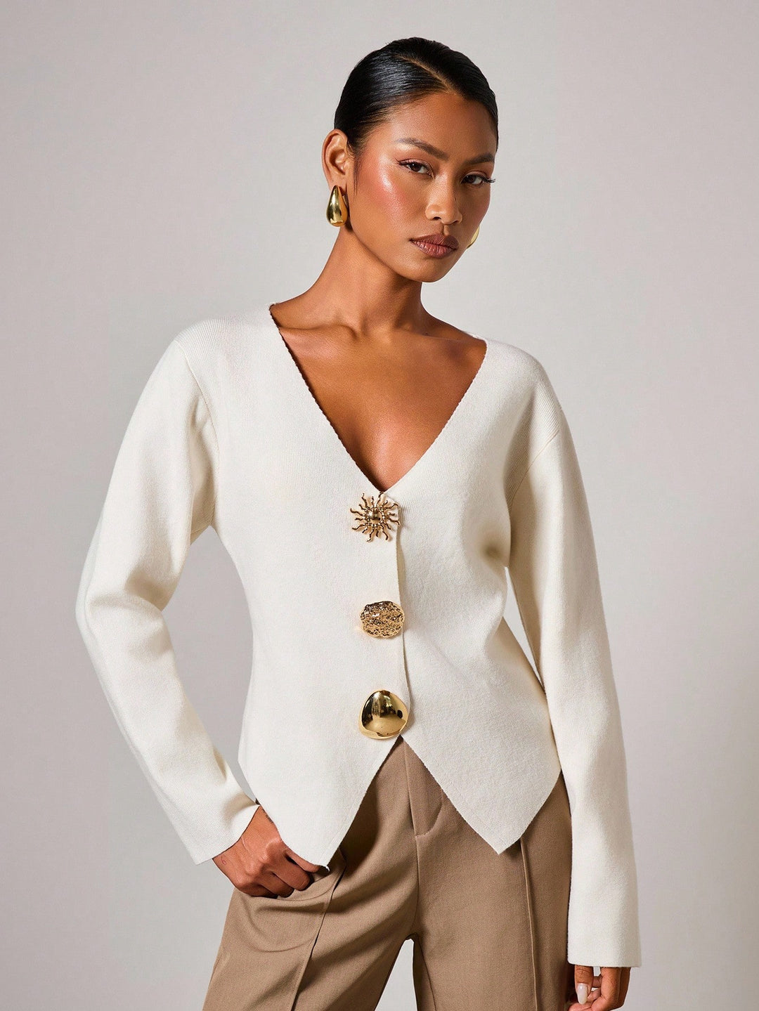 Cardigan SHEIN, crem