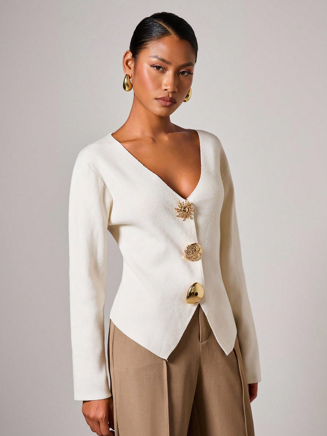 Cardigan SHEIN, crem
