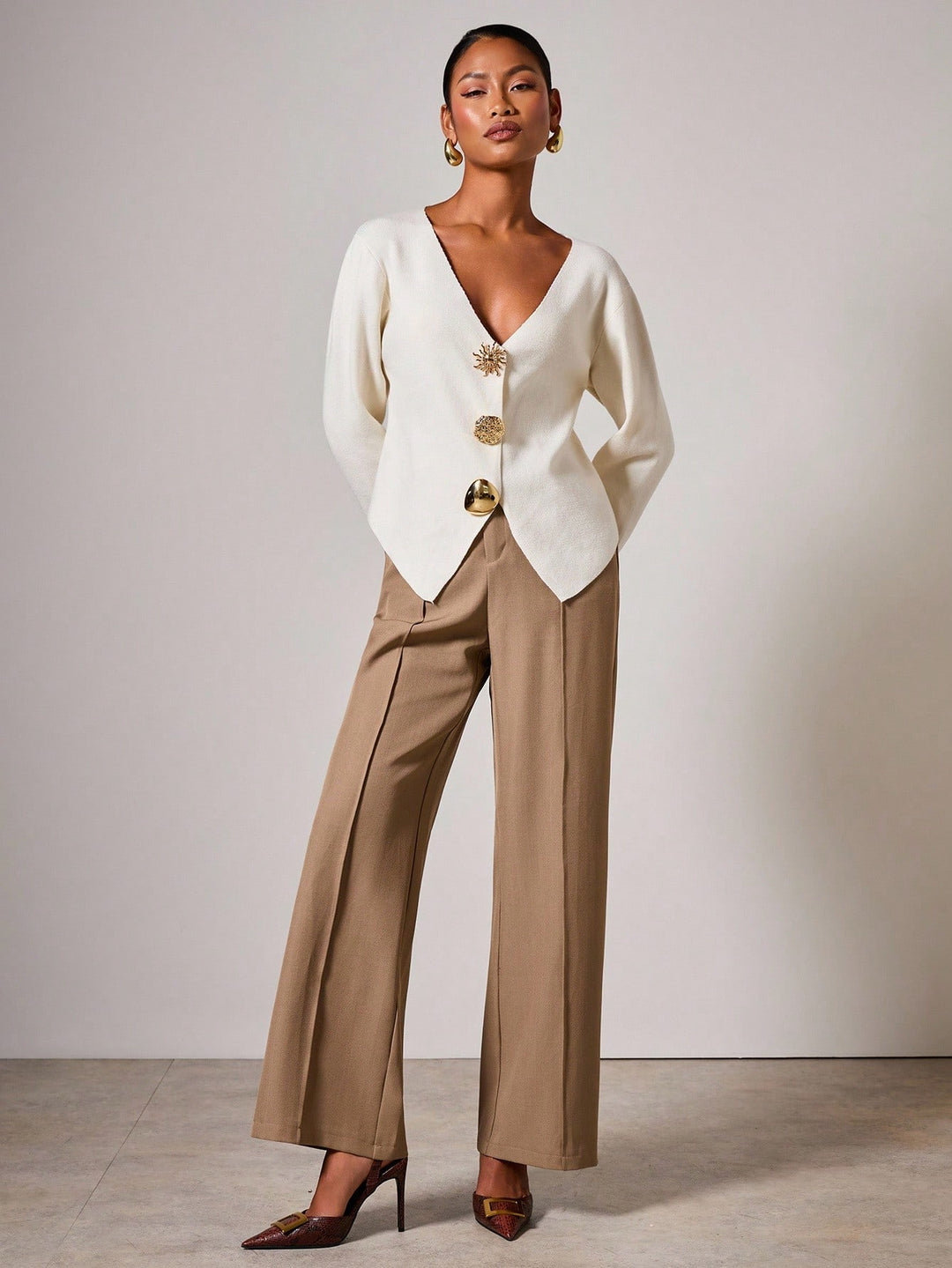 Cardigan SHEIN, crem