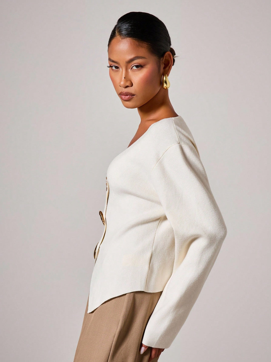 Cardigan SHEIN, crem