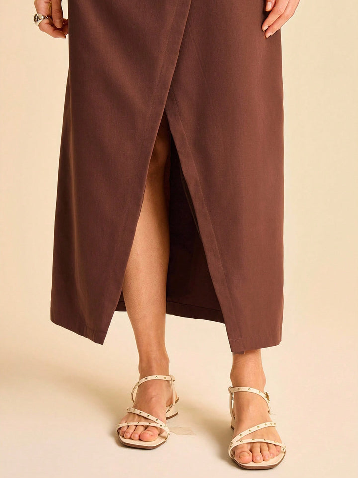 Rochie maxi SHEIN, maro