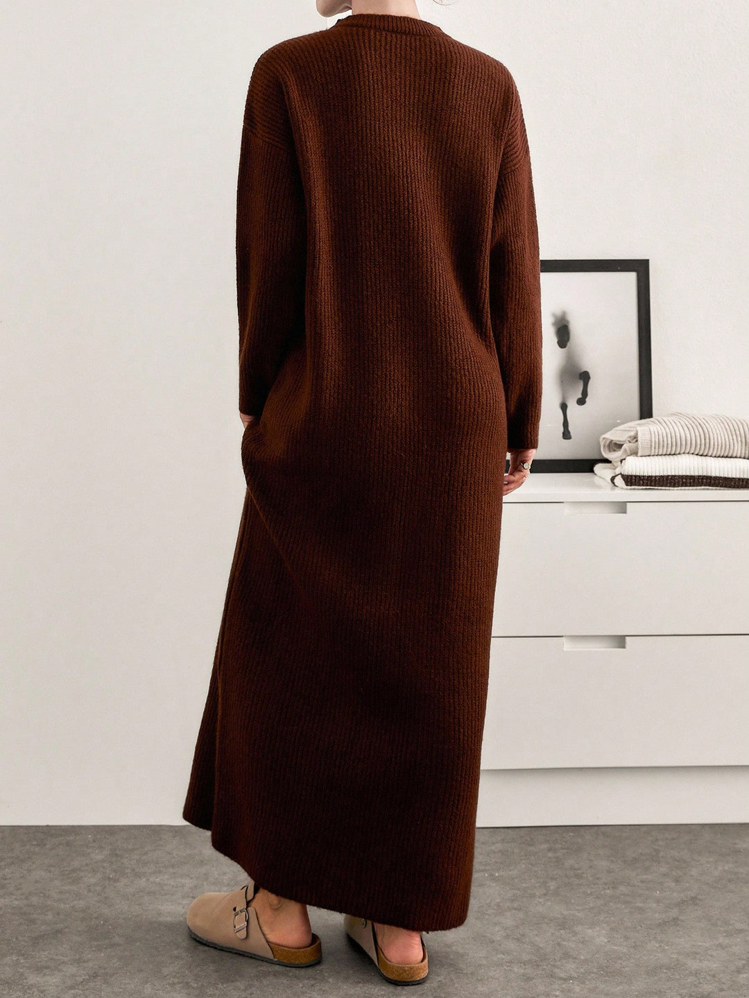 Rochie maxi SHEIN, maro