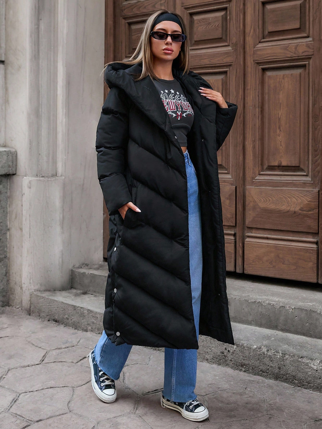 SHEIN Coat, black