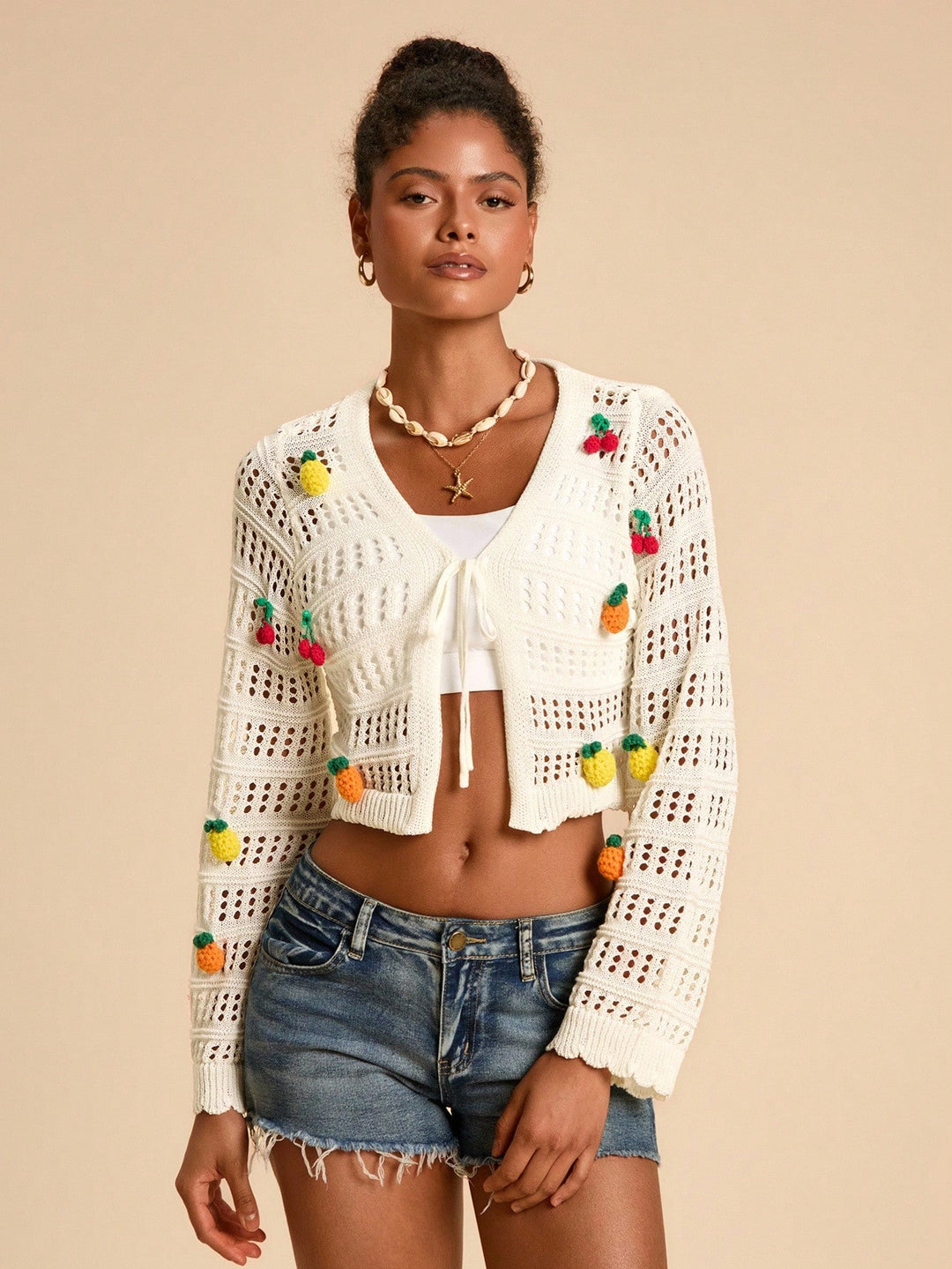 Cardigan SHEIN, alb