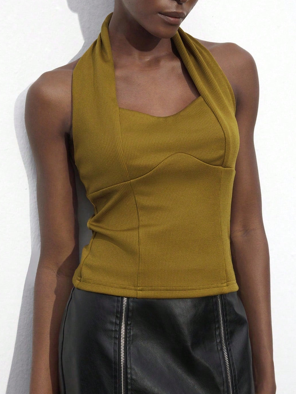 Top SHEIN, kaki