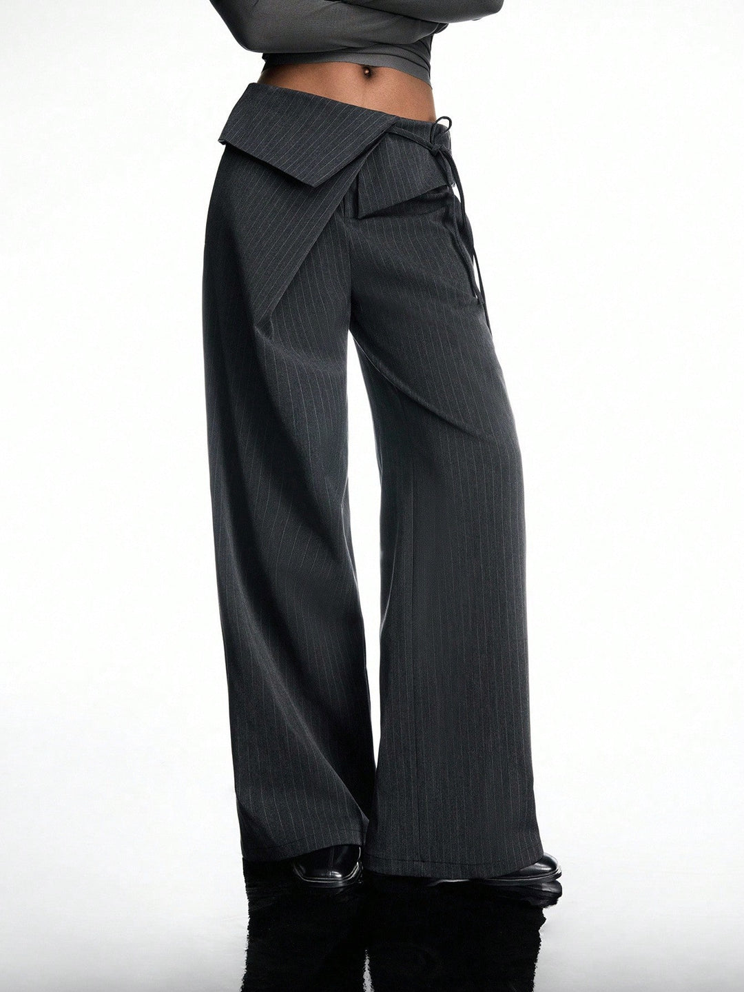 Pantalon de costum SHEIN, gri