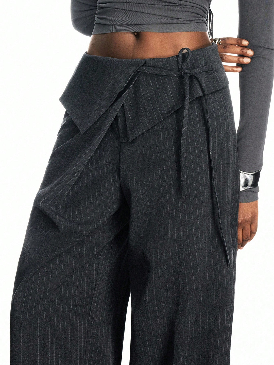 Pantalon de costum SHEIN, gri