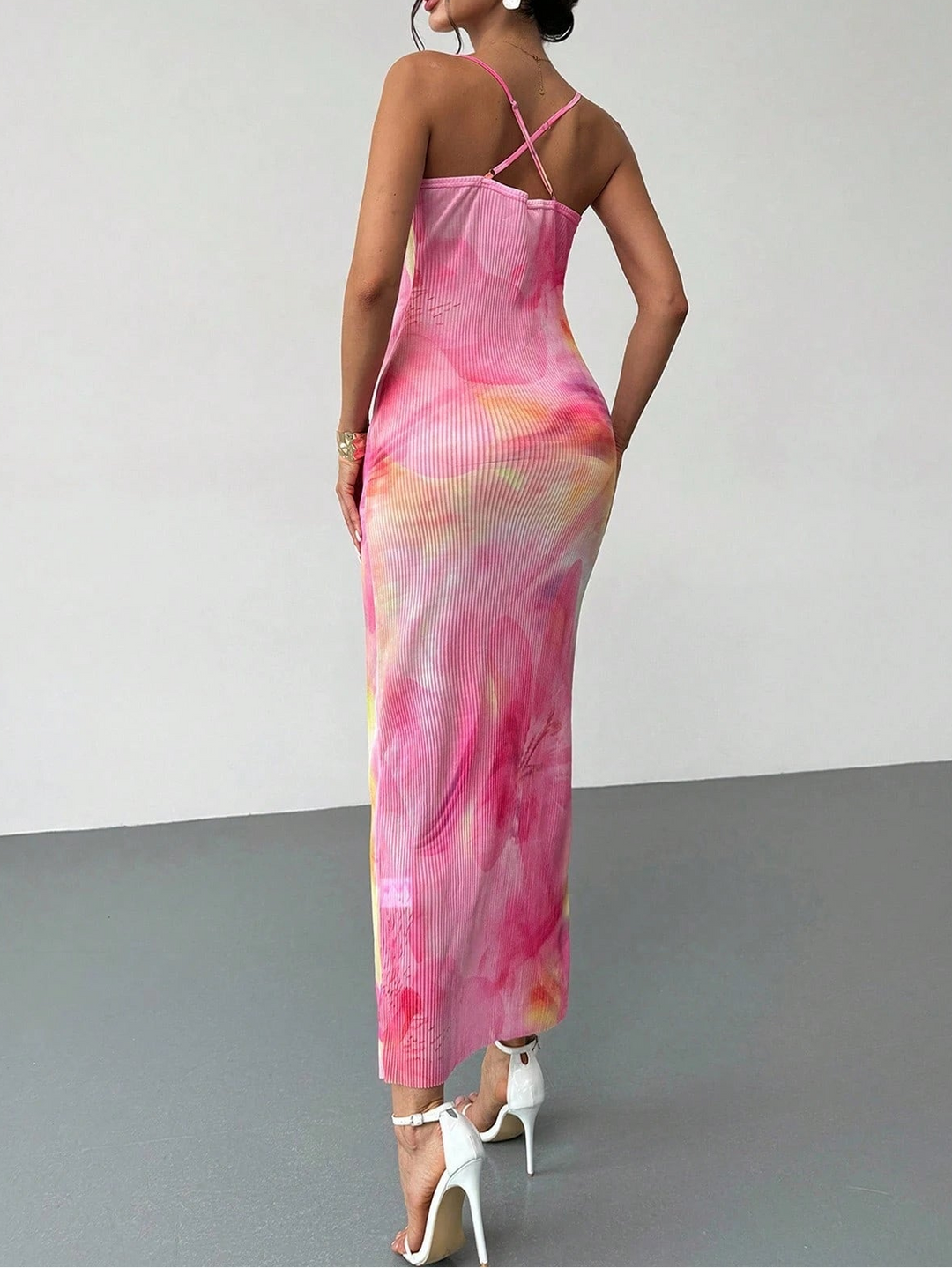 Rochie maxi Shein, mix culori