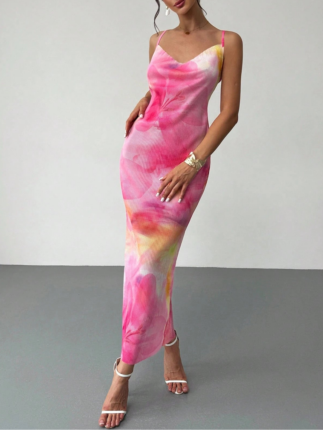 Rochie maxi Shein, mix culori