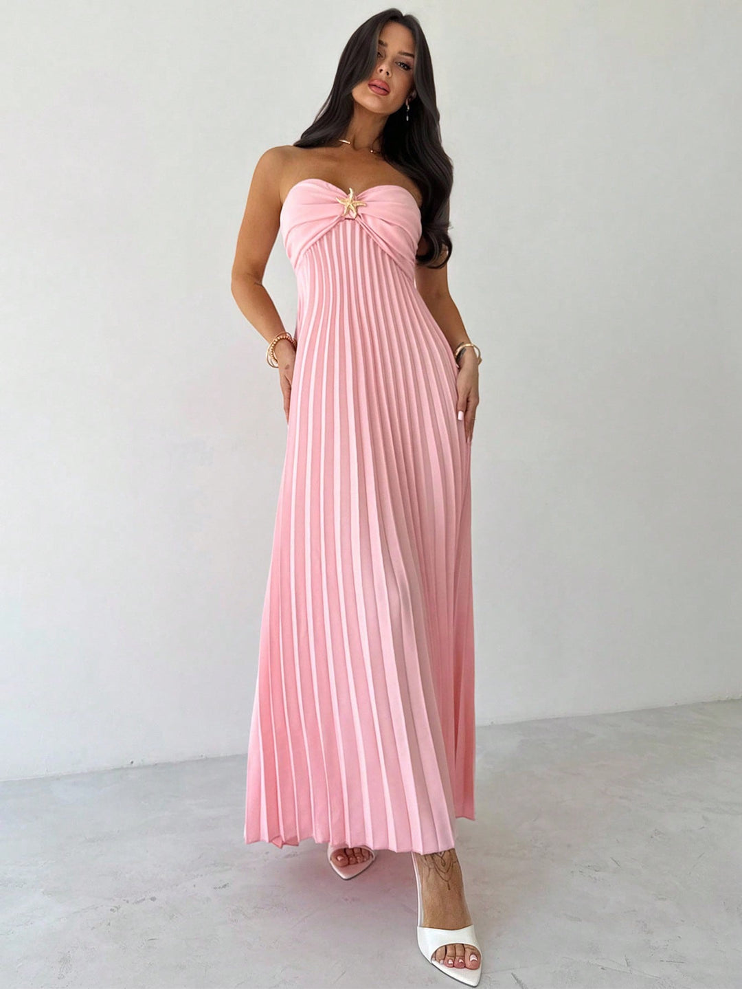 SHEIN maxi ruha, rózsaszín