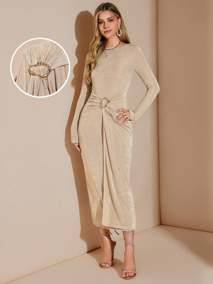 Rochie maxi SHEIN, kaki