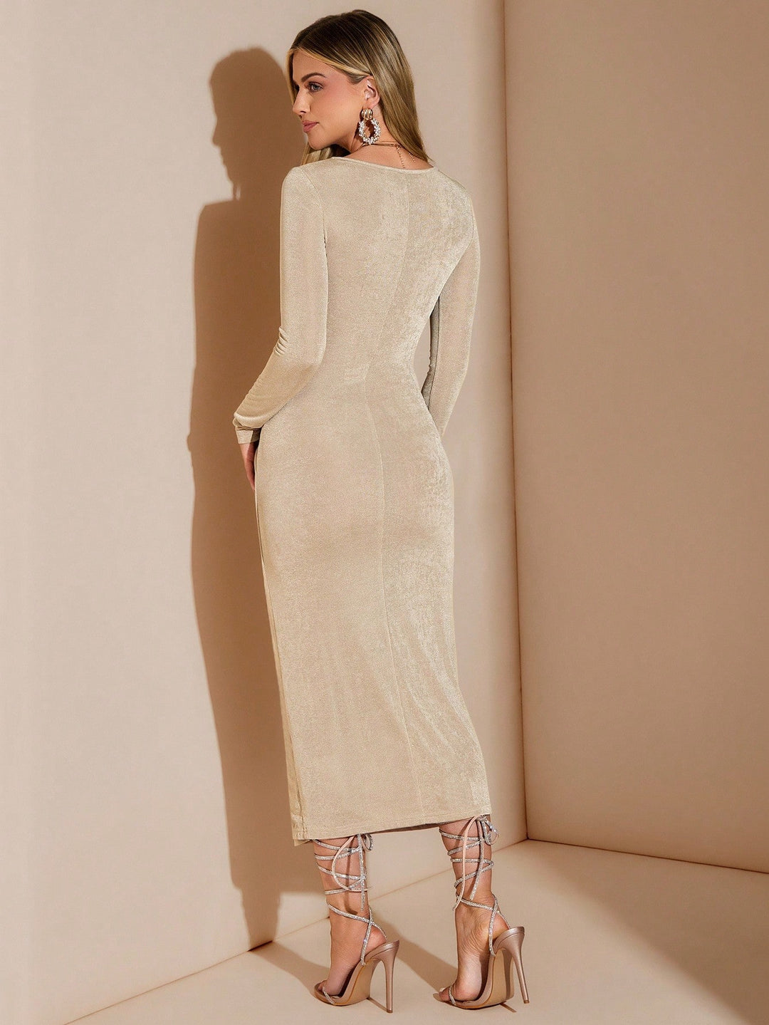 Rochie maxi SHEIN, kaki