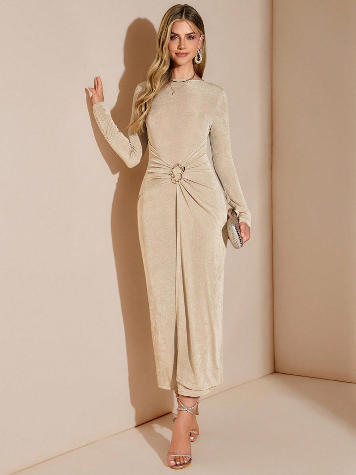 Rochie maxi SHEIN, kaki