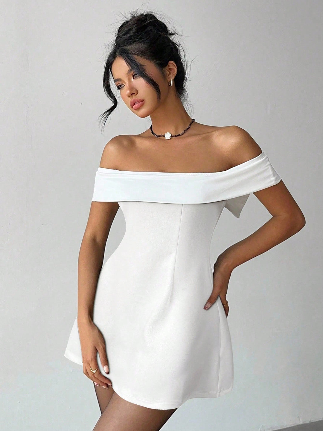 Rochie mini SHEIN, alb