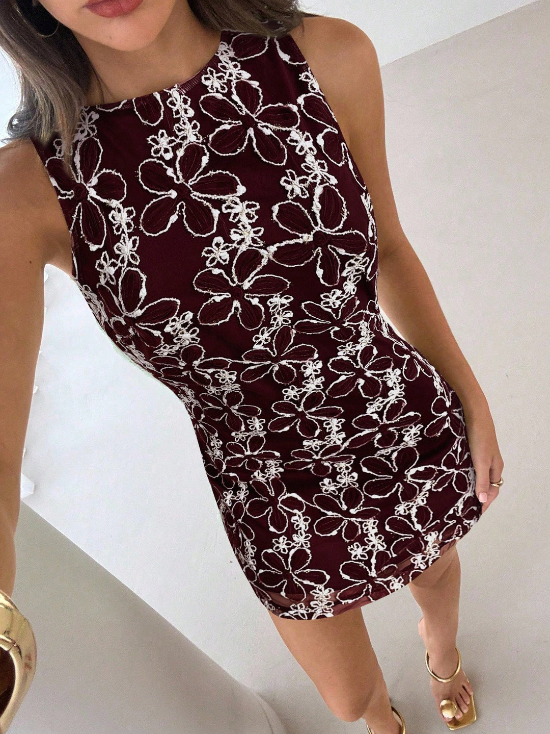 Rochie mini SHEIN, vișiniu