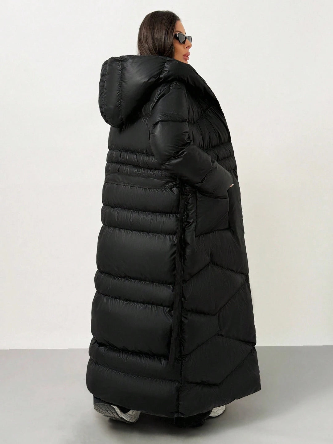 Geacă lungă SHEIN, negru