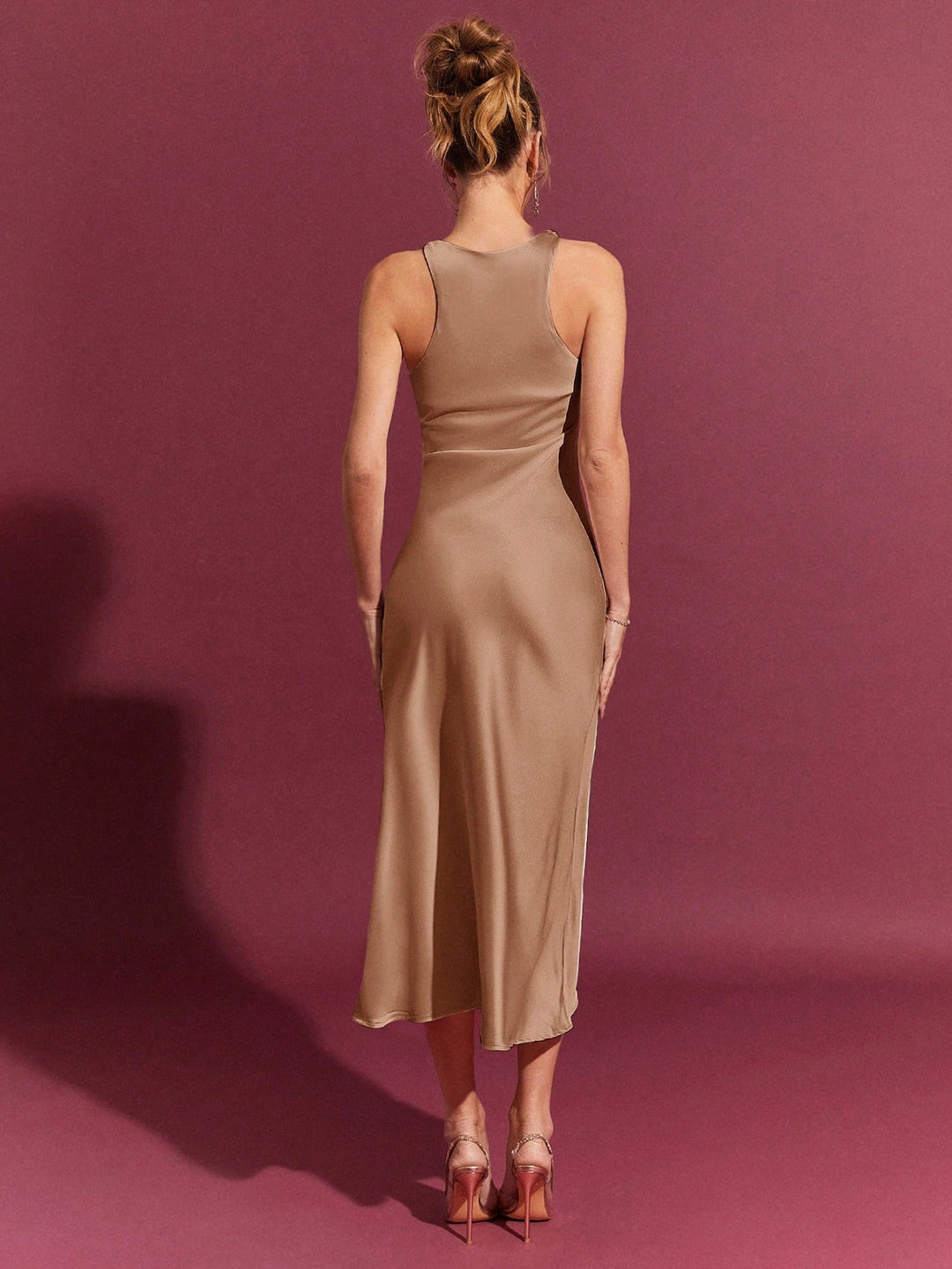 Rochie maxi SHEIN, maro
