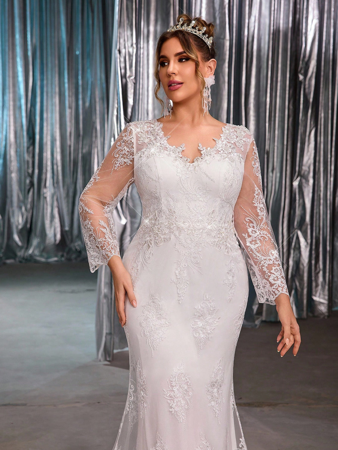 Rochie de ocazie și bridal SHEIN, alb