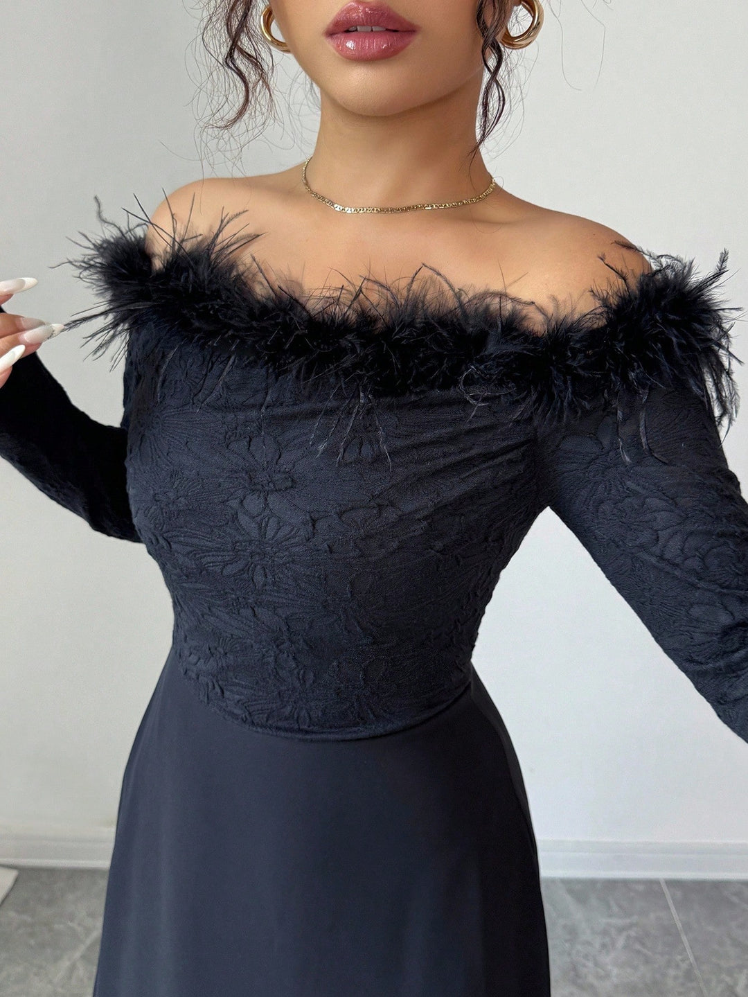Rochie midi SHEIN, negru