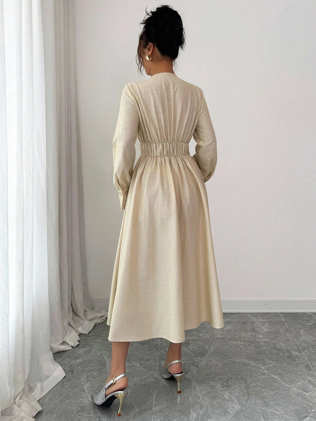 Rochie midi SHEIN, bej