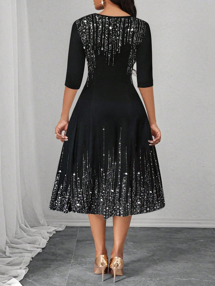 Rochie midi SHEIN, negru