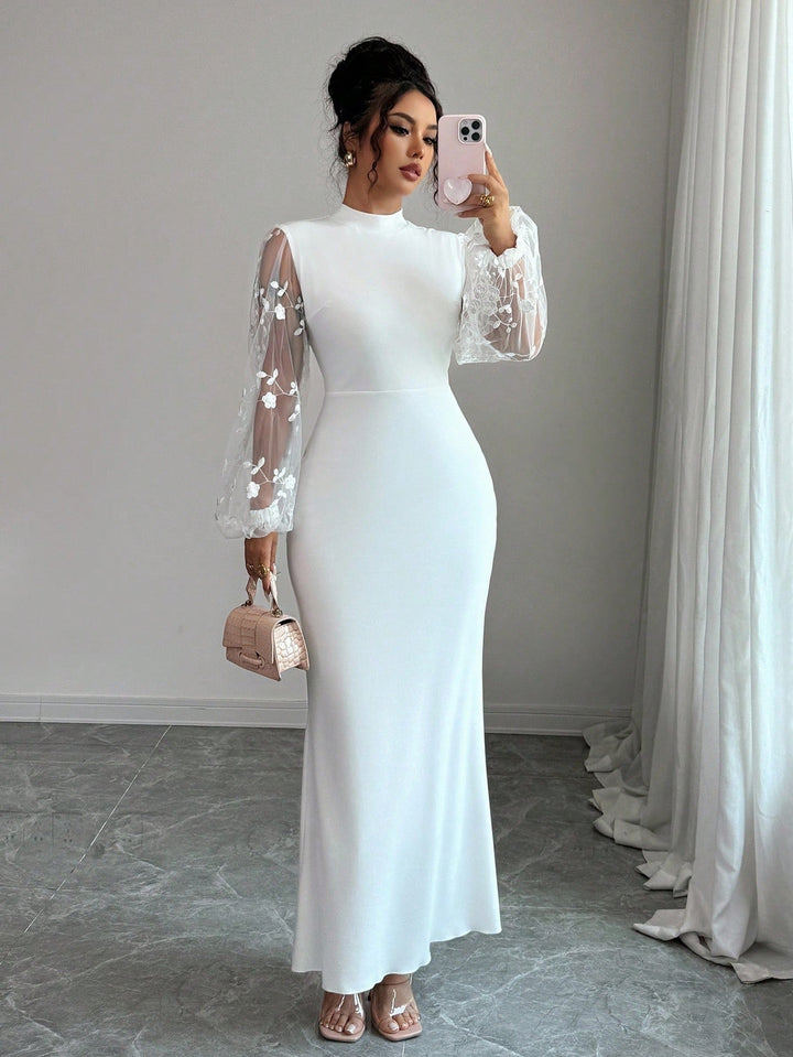 Rochie maxi SHEIN, alb
