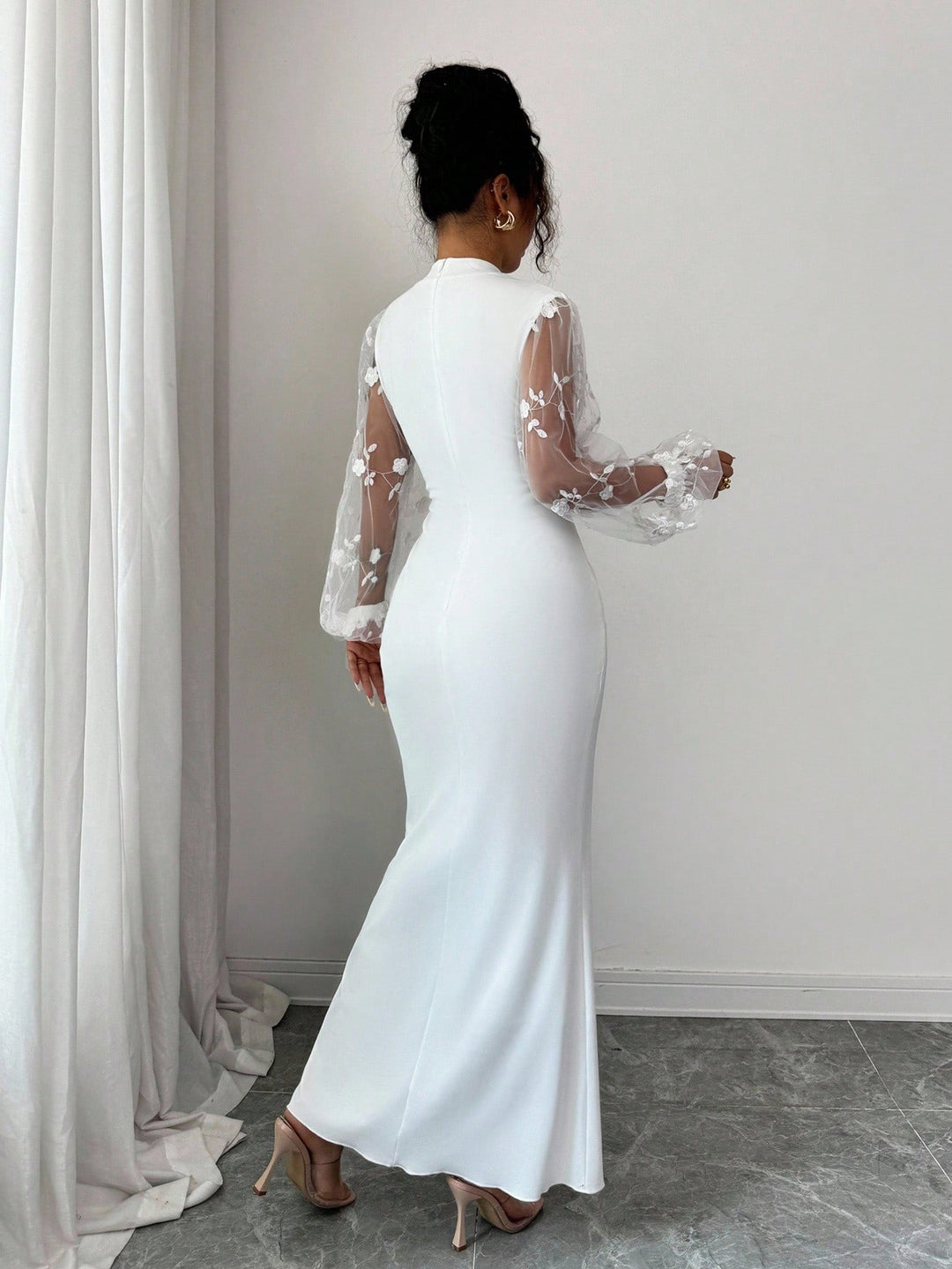 Rochie maxi SHEIN, alb